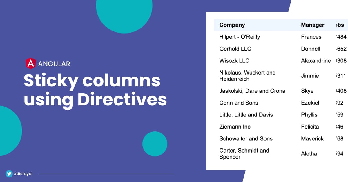 How I implemented sticky columns in tables using directives - Angular!